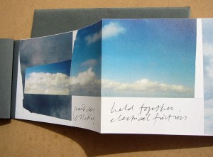 On the formation of clouds. 2002. Artist's Book with poem 13.5cm x 207cm