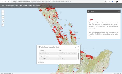 Predator Free NZ National Map